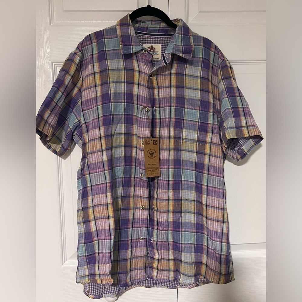 New With Tags Men's Urban Shores Pastel Checkered Button Down Shirt